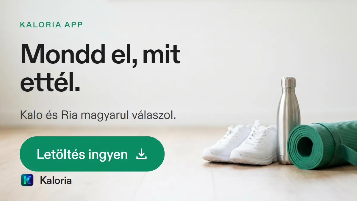 Kaloria – AI kalóriaszámláló app: fotózd le az ételt, a kalóriát és a makrókat az app számolja. Letöltés ingyen.